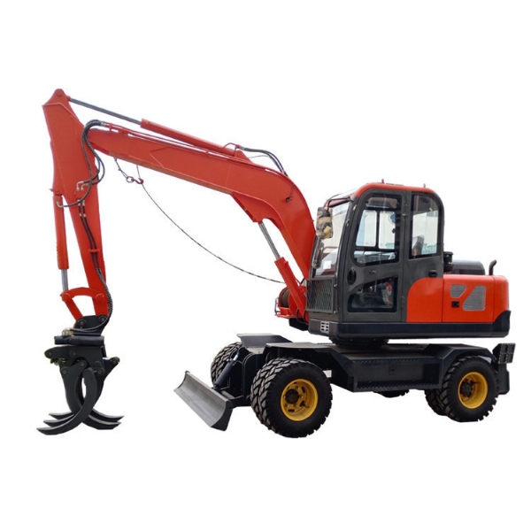 抓木机看起来挺长的，工作却短促